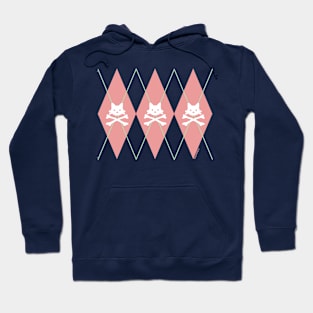 Kitty X-Bones Argyle Pink Hoodie